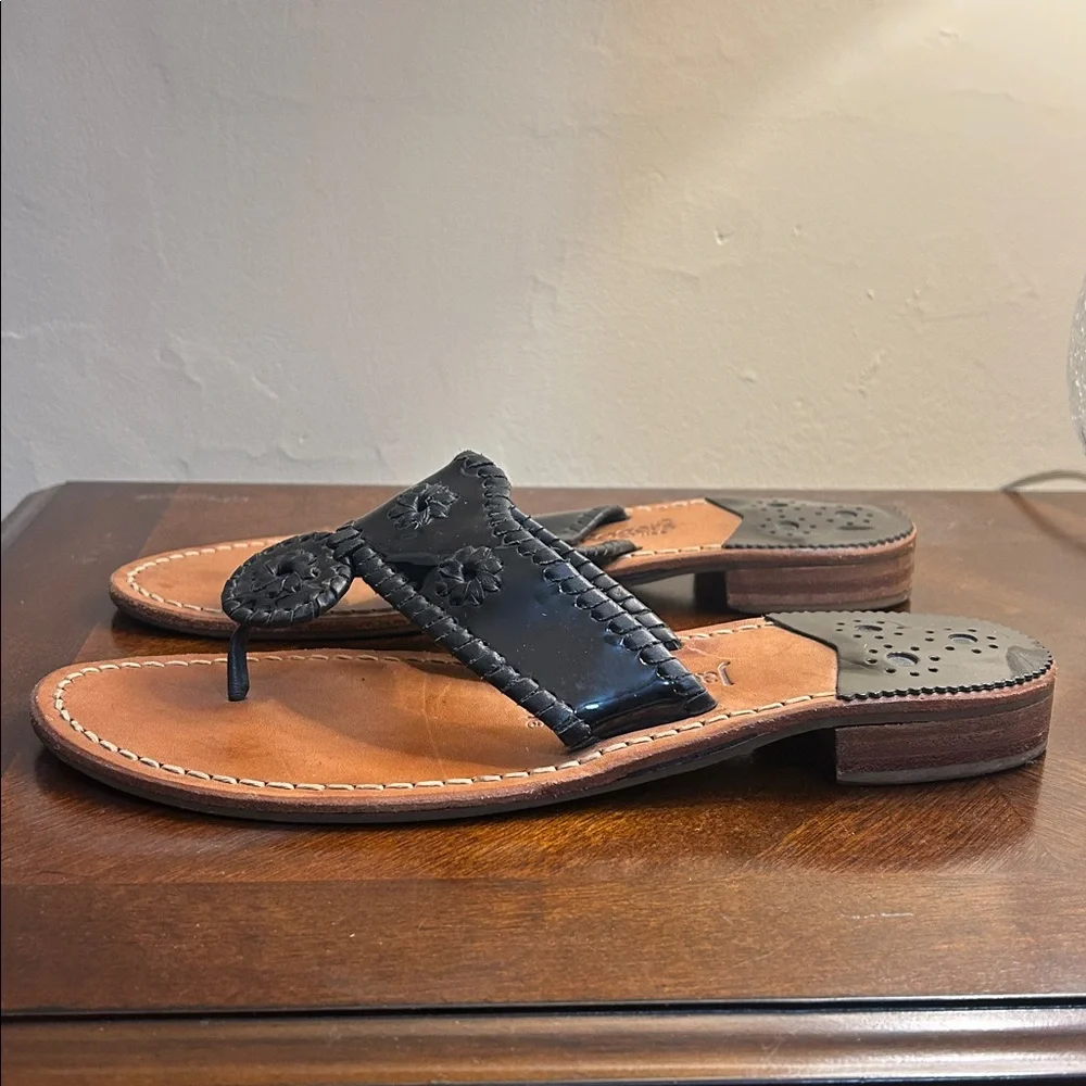 Jack Roger ‘Original Jacks’ Black Patent Leather Sandal - Picture 9 of 9